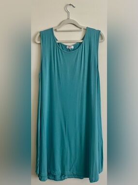👗Piko 1988 Teal Sleeveless Swing Tank Dress 👗